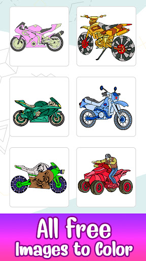 Motorcycles Paint by Number 2.3 screenshots 1