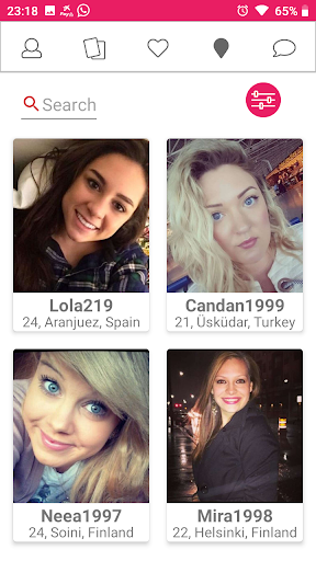 Android application AMOR - chat & find true love screenshort