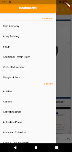 Android application SWL Rules screenshort