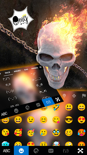 Skull Chain Fire Keyboard Back Screen 3