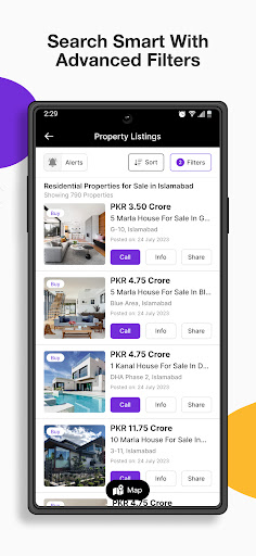 RealtorsPk: Real Estate Portal Screen 2