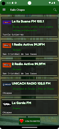 Android application Radio Chiapas México + Music screenshort