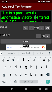 Auto Scroll Text Prompter