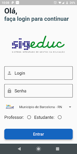 Android application Conferência Portal SIGEduc screenshort