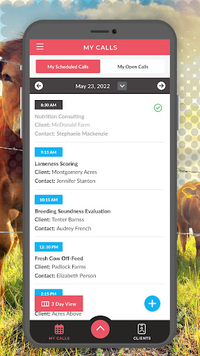 Android application VetLogix Scheduling screenshort