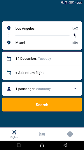 Android application Cheap Flights Deals & Hotels screenshort