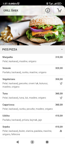 Android application Grill Smek screenshort