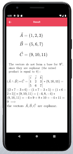 Vector Base Calculator Screen 3