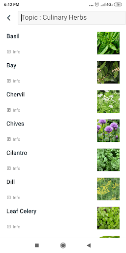 Android application Culinary Herbs and Spices screenshort