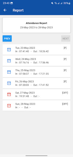 Android application LGI Attendance screenshort