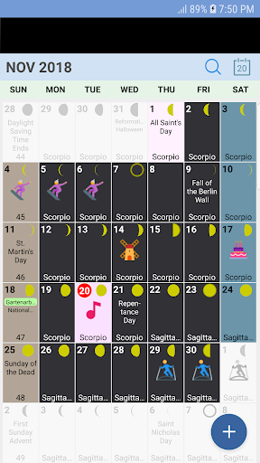 Canada Calendar Screen 3
