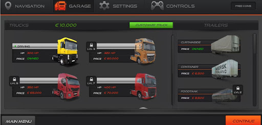 Android application Simulator Real Truck Driving screenshort