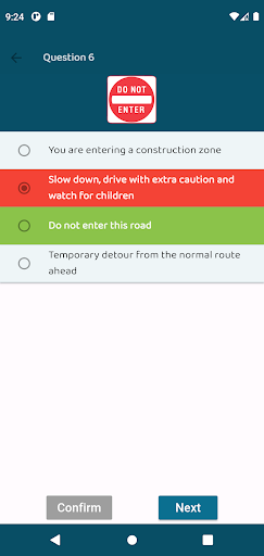 G1 Driving Tests: Signs, Rules Screen 3