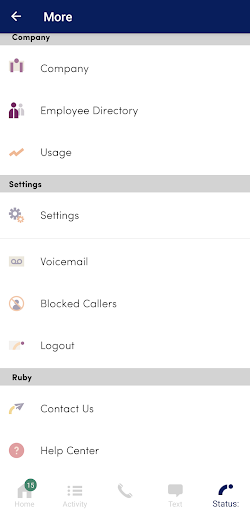 Ruby 2.0 Virtual Receptionists Screen 3