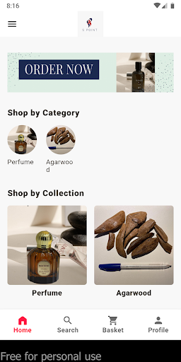Android application S POINT screenshort