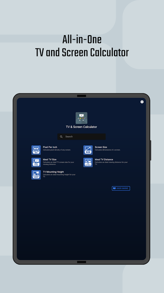 #7. TV & Screen Calculator (Android) De: Calculator Hub