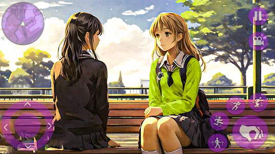 High School Life Anime Girl