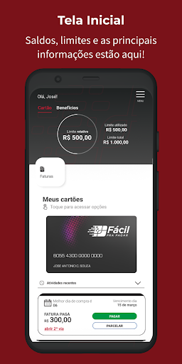 Android application Fácil Pra Pagar screenshort