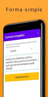 Corrector ortográfico en españ Screenshot