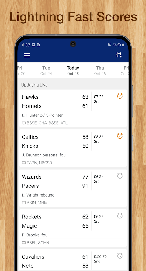 Scores App: for NBA Basketballのおすすめ画像1