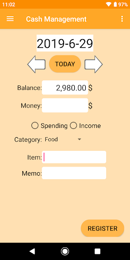 Android application Pocket Money 2 screenshort