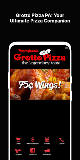 Android application Grotto Pizza screenshort