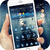 Blue water droplets theme icon