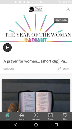 Android application Clayton Community Church - CA screenshort