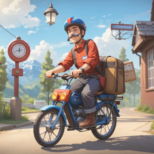 Profession mailman on a bike Download on Windows