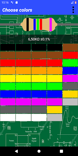 Android application Resistor Color Code Calculator screenshort