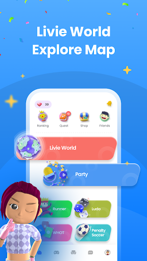 Android application Livie - Party, Games & Earn screenshort