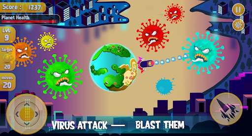 Virus War Shooting Game Screen 2