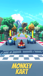 Monkey Jungle Kart Race-Spiele