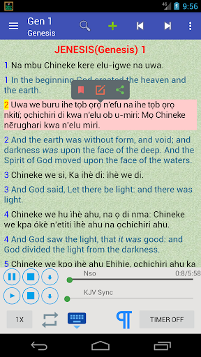 Android application Igbo English Audio Holy Bible screenshort