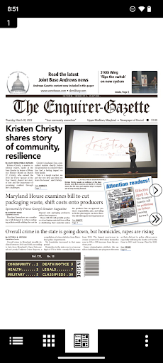 Android application Enquirer Gazette screenshort