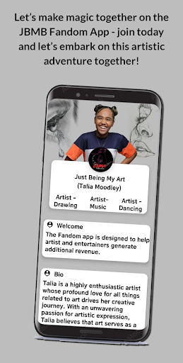 JBMA Fandom App Screen 3