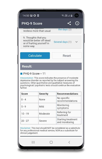 PHQ-9 Score: Depression Test Screen 3
