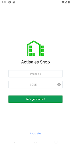 Android application Actisales Shop screenshort