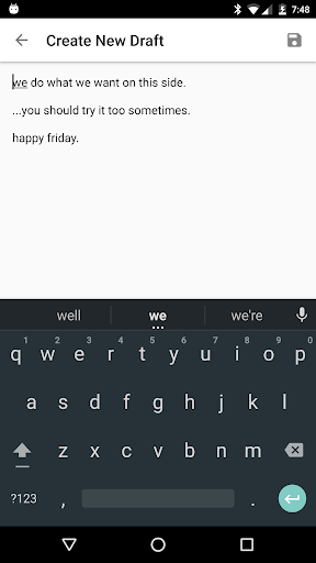 Drafts Screen 2