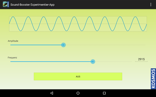 Sound-Booster ExperimentierApp Screen 2