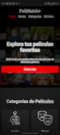 Android application PeliMatch+ screenshort