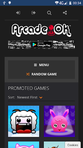 Android application ArcadeOK screenshort