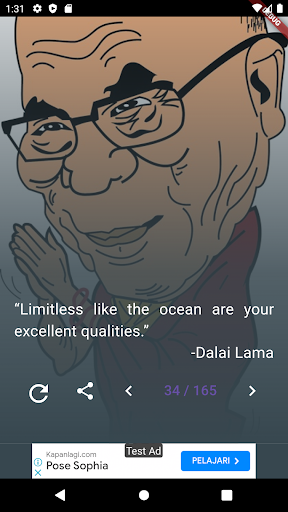 Android application Dalai Lama Quotes and Sayings screenshort