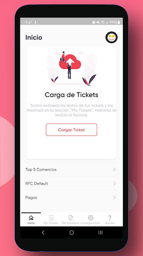 Android application Tocino screenshort