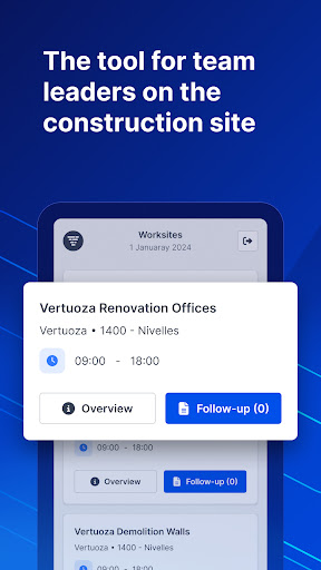 Android application Vertuoza screenshort