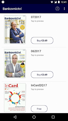 Android application Časopis Bankovnictví screenshort