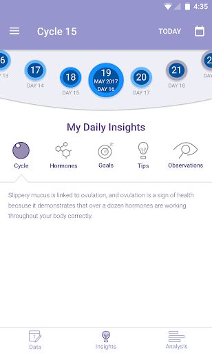 Screenshot of FEMM Health and Period Tracker