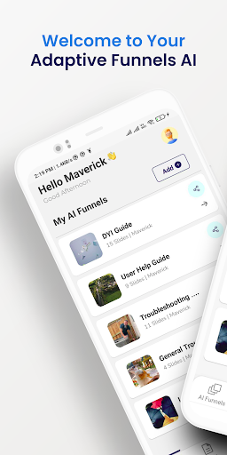 Android application AdaptiveFunnels AI screenshort