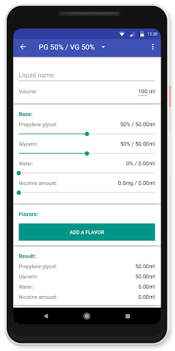 Vape recipes Screen 2