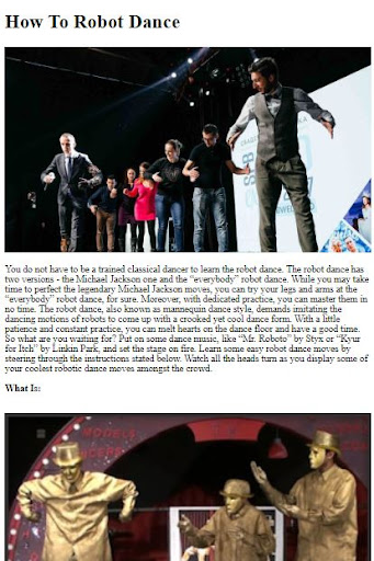 How to Robot Dance ekran görüntüsü